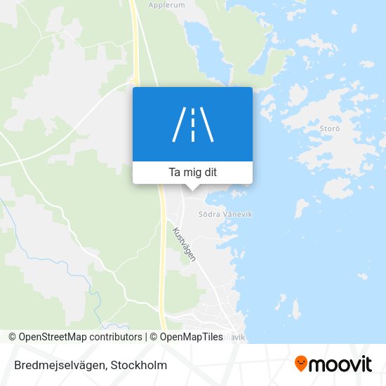 Bredmejselvägen karta