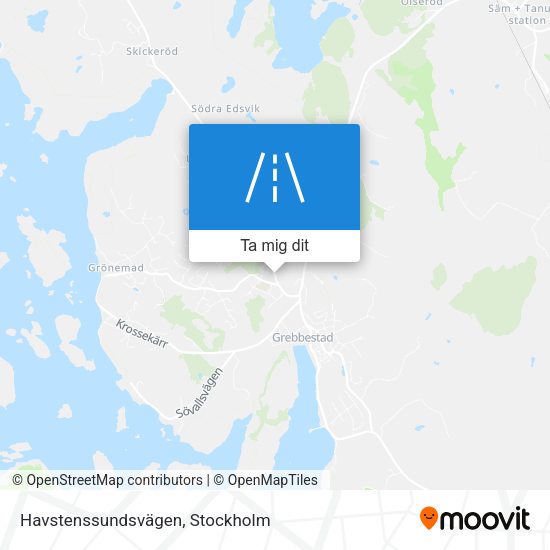 Havstenssundsvägen karta
