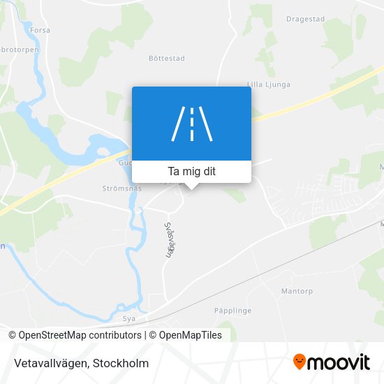 Vetavallvägen karta