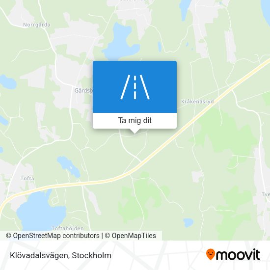 Klövadalsvägen karta