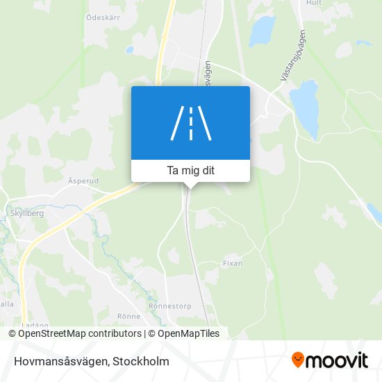 Hovmansåsvägen karta