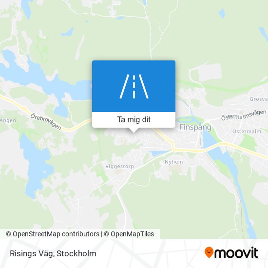 Risings Väg karta