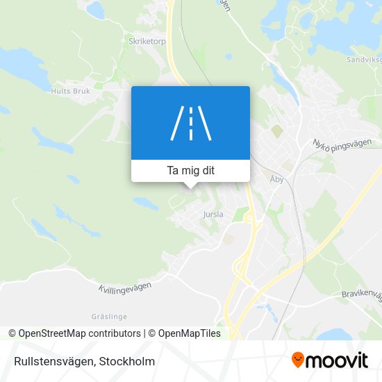 Rullstensvägen karta