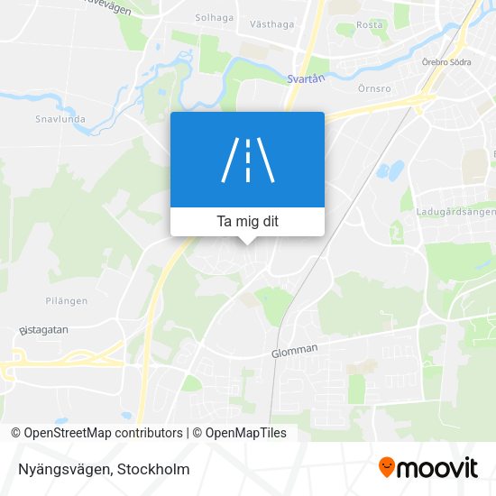 Nyängsvägen karta