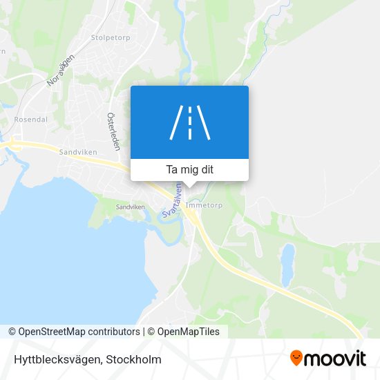Hyttblecksvägen karta