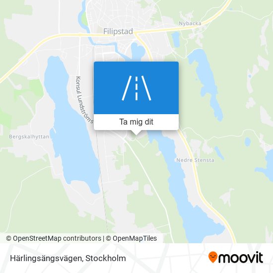 Härlingsängsvägen karta