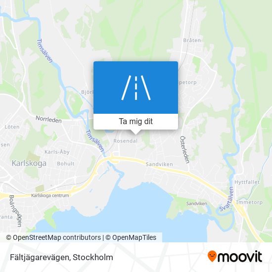 Fältjägarevägen karta