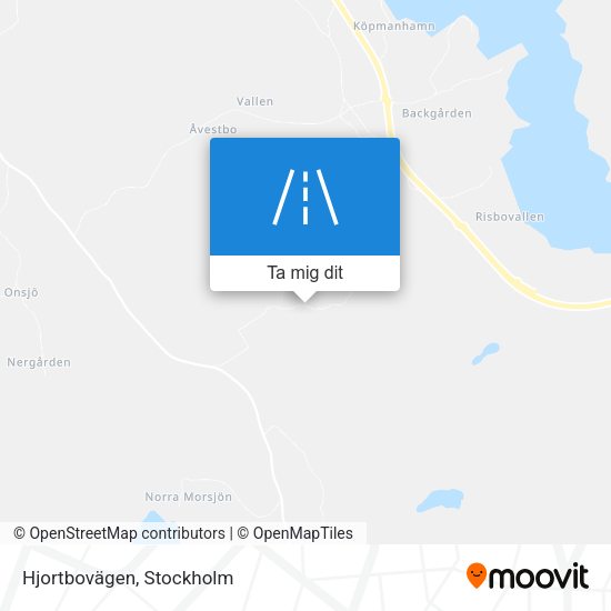 Hjortbovägen karta