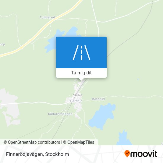 Finnerödjavägen karta