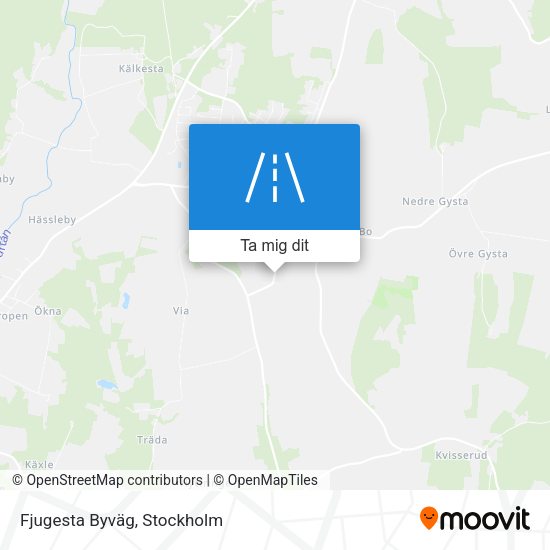 Fjugesta Byväg karta