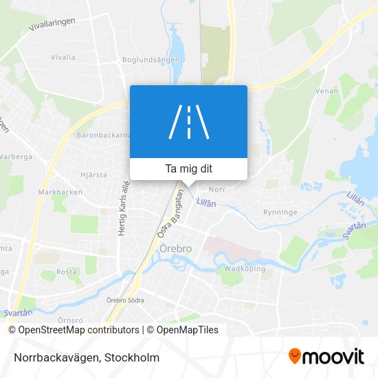 Norrbackavägen karta