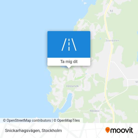 Snickarhagsvägen karta