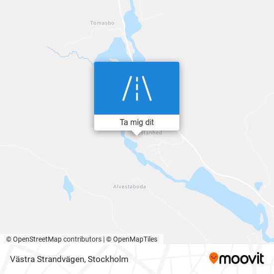 Västra Strandvägen karta