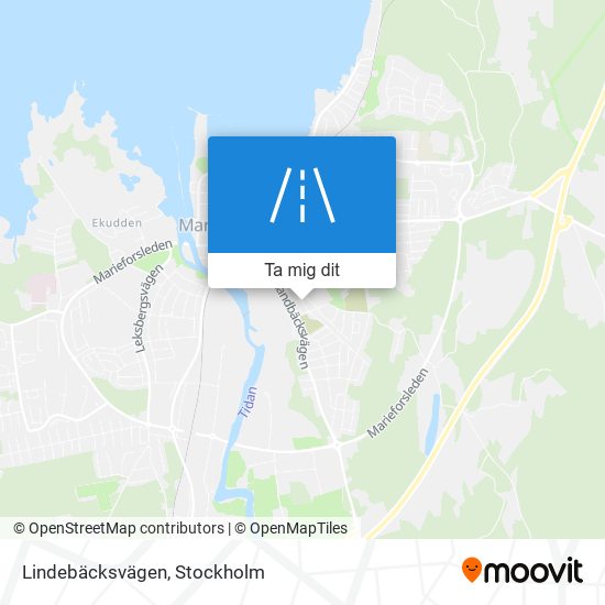 Lindebäcksvägen karta