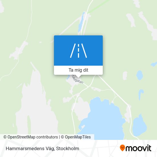 Hammarsmedens Väg karta