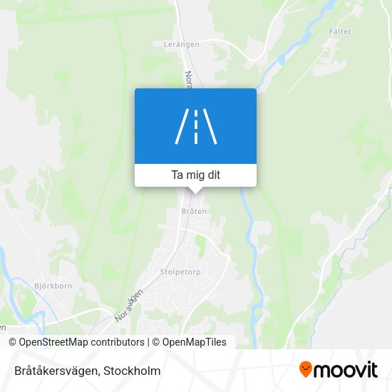 Bråtåkersvägen karta