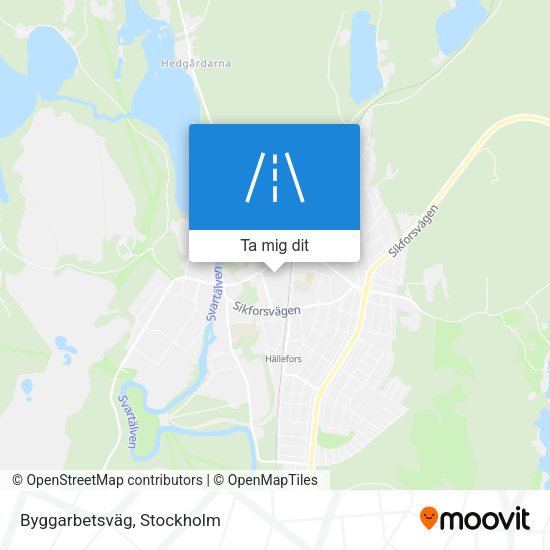 Byggarbetsväg karta