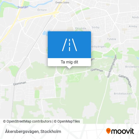 Åkersbergsvägen karta