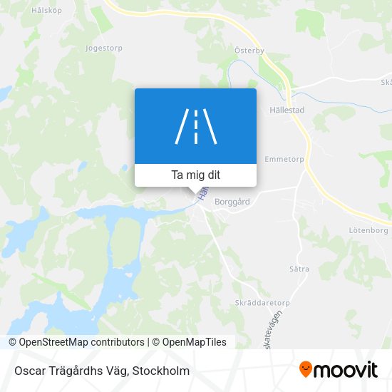 Oscar Trägårdhs Väg karta