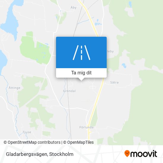 Gladarbergsvägen karta