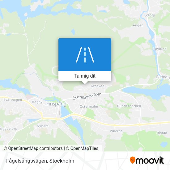 Fågelsångsvägen karta