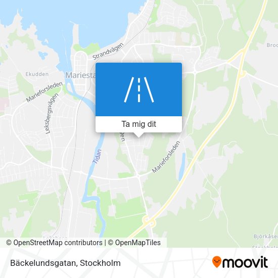 Bäckelundsgatan karta