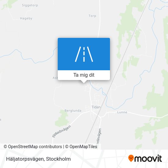 Häljatorpsvägen karta