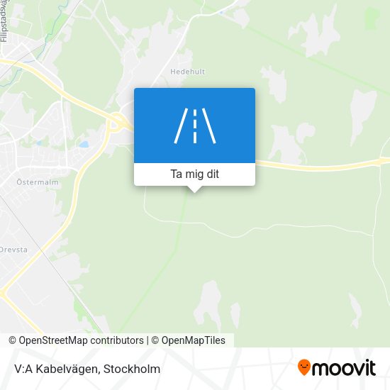 V:A Kabelvägen karta