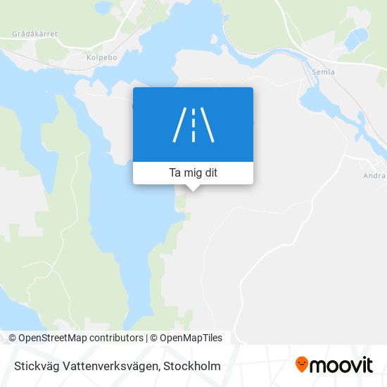 Stickväg Vattenverksvägen karta