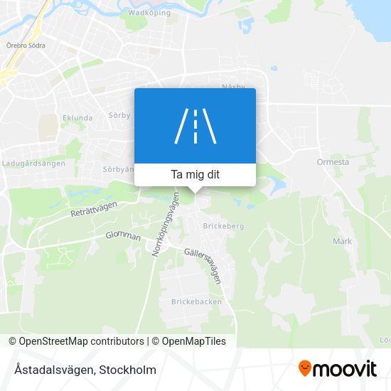 Åstadalsvägen karta