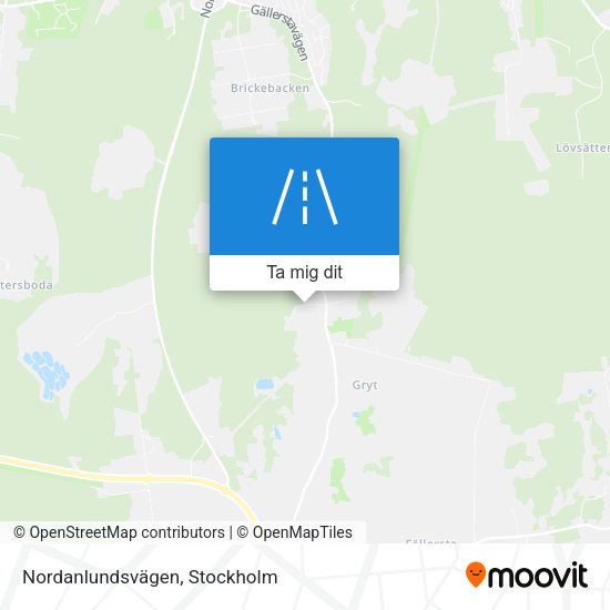 Nordanlundsvägen karta