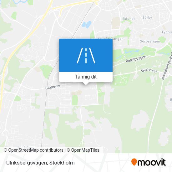 Ulriksbergsvägen karta