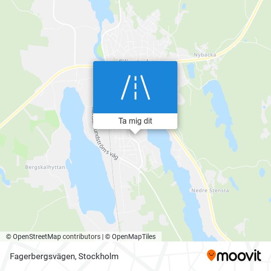 Fagerbergsvägen karta