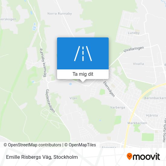 Emille Risbergs Väg karta