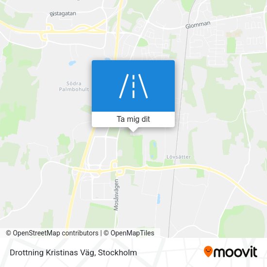 Drottning Kristinas Väg karta