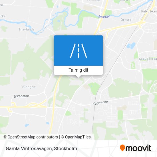 Gamla Vintrosavägen karta