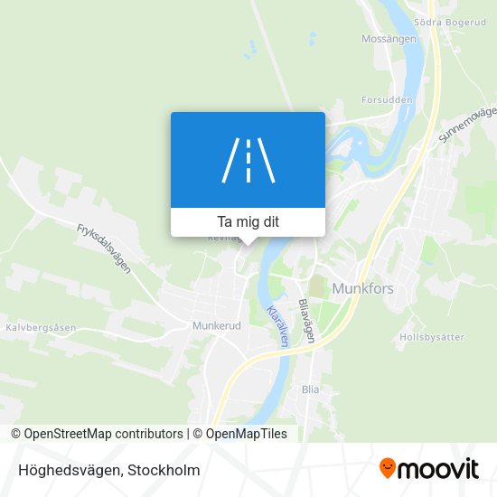 Höghedsvägen karta