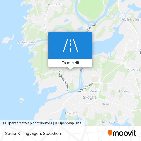 Södra Killingvägen karta