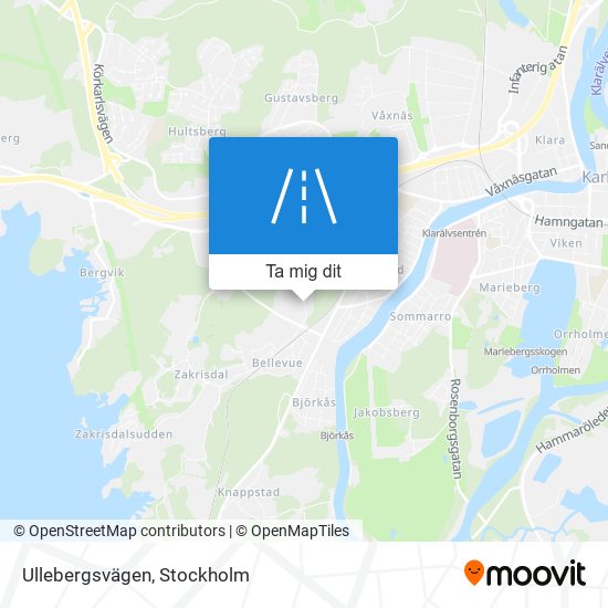 Ullebergsvägen karta