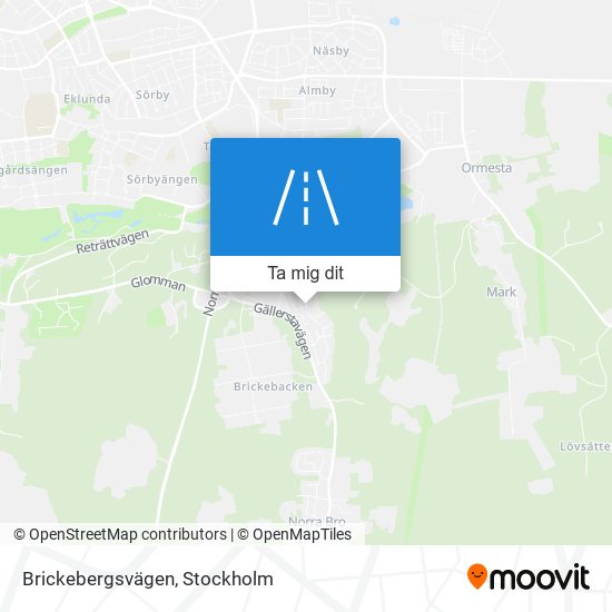 Brickebergsvägen karta