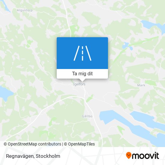 Regnavägen karta