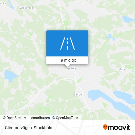 Glimmervägen karta