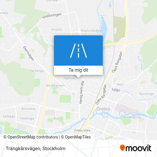 Trängkårsvägen karta