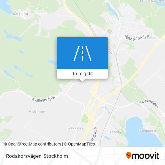 Rödakorsvägen karta