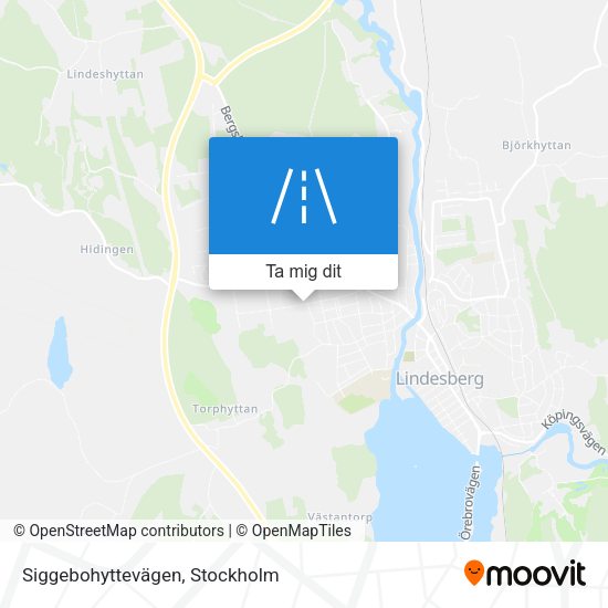 Siggebohyttevägen karta