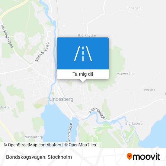 Bondskogsvägen karta
