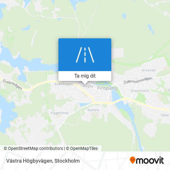 Västra Högbyvägen karta