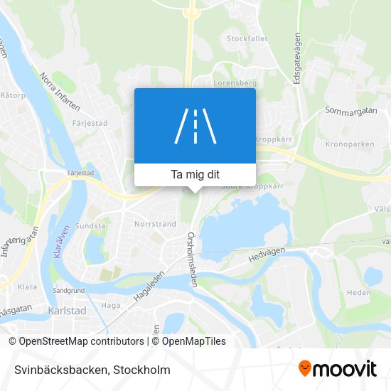 Svinbäcksbacken karta