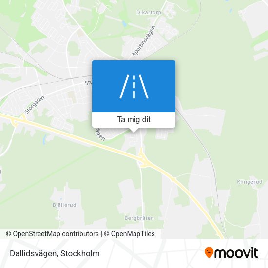 Dallidsvägen karta