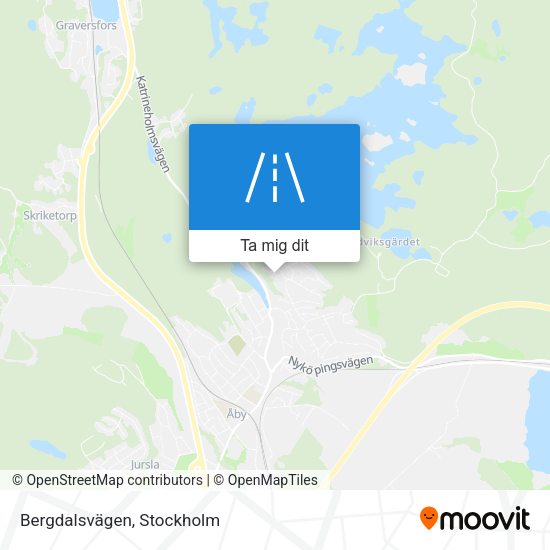 Bergdalsvägen karta